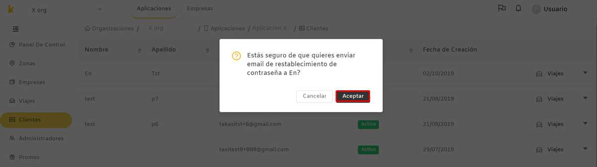 Takasi clientes email