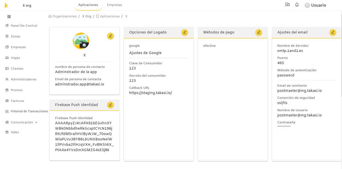 Takasi Detalles de Aplicaci n